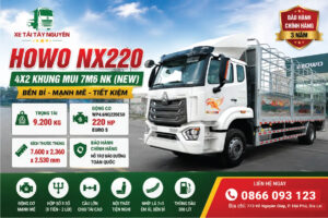 Xe tải thùng HOWO NX220 4X2 Khung mui 7M6