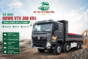 Xe ben HOWO V7X 380 8X4 Thùng Vuông (Sát xi 8+8mm)