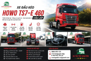 XE ĐẦU KÉO HOWO TS7-E 460 CẦU LÁP