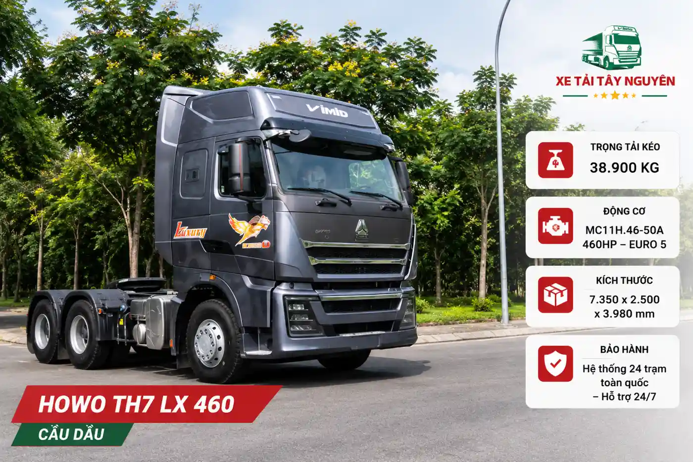 Xe Đầu Kéo HOWO TH7 LX 460 Cầu Dầu