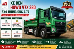 Xe ben HOWO V7X 380 8X4 Thùng đúc 4.77