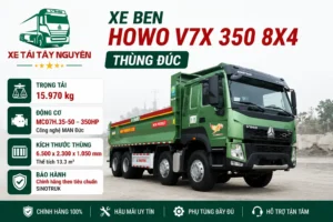 XE BEN HOWO V7X 350 8X4 THÙNG ĐÚC